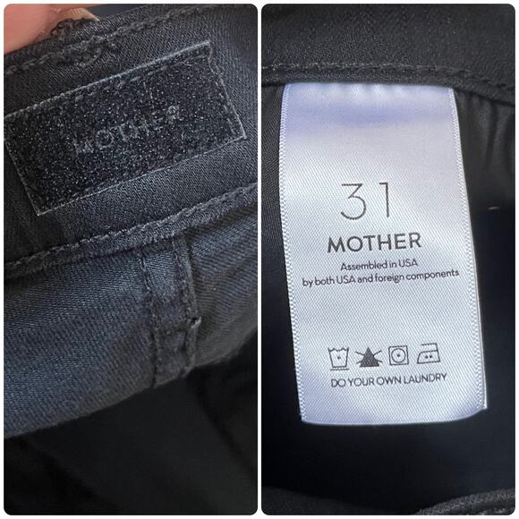 Mother Not Guilty Black Size 31 The Insider Step Fray Jean 25 Inch Inseam $228 - Picture 13 of 13